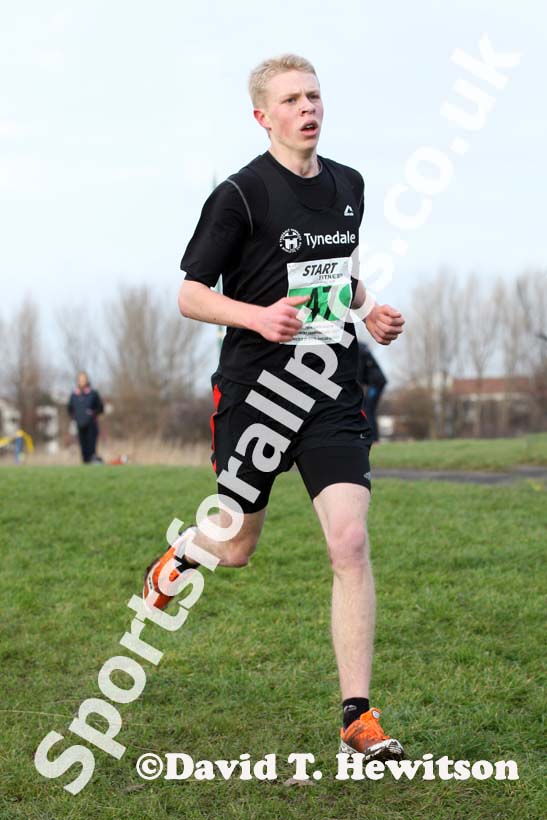 Jonny Currie (Tynedale) under-20 men North Eastern Cross Country, Champs., Temple Park, South Shields. Photo: David T. Hewitson/Sports for All Pics